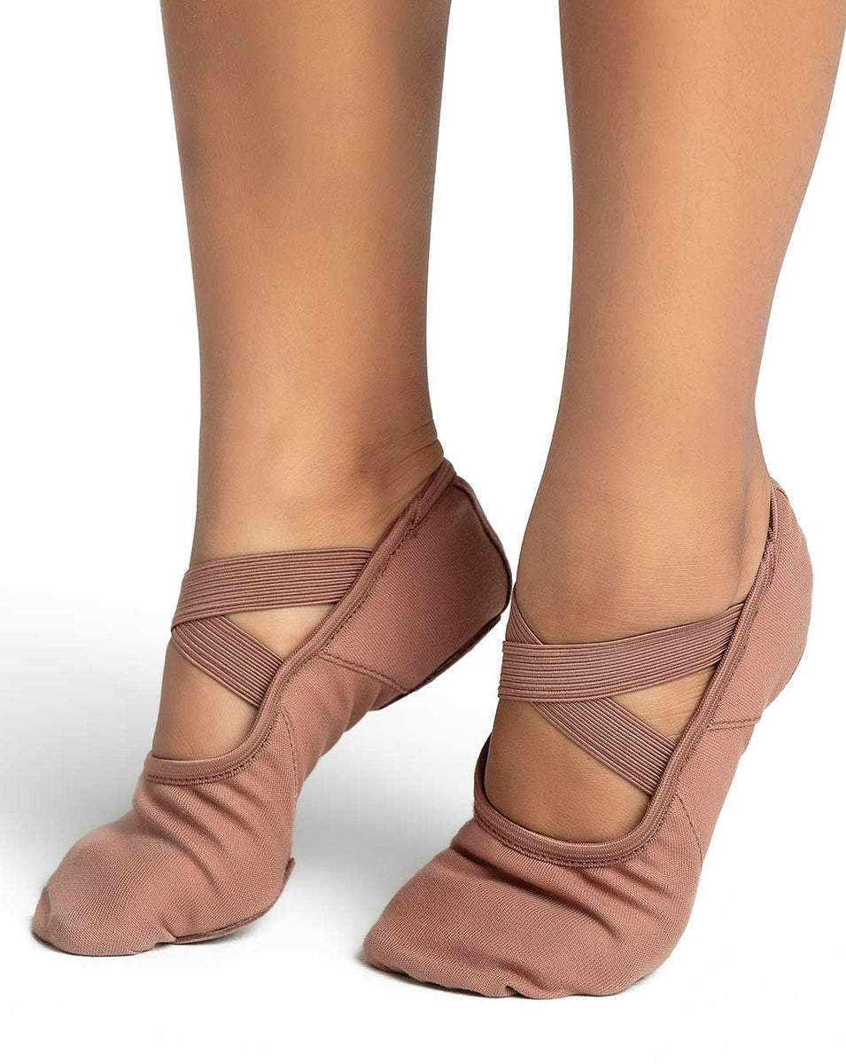 Hanami Split-Sole Canvas Ballet Shoe (Light Suntan) main image 0