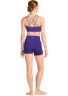 Ladies Mirella Celeste Cross Back Printed Crop Top