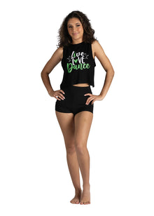  Live Love Dance Cropped Shirt