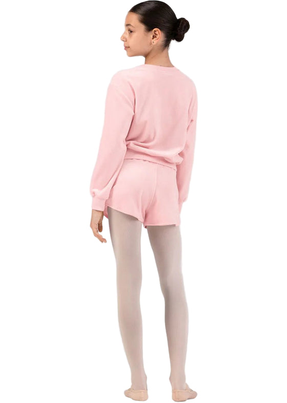 Girls Lily Velvet Crew Neck Jumper