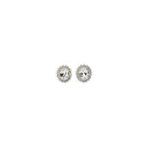  14mm Oval Cut Celestial Button Earrings