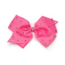  8" Rhinestone Studded Grosgrain Hair Bows