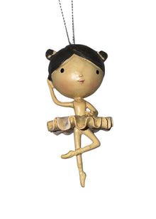  Ballerina Pigtail Buns Ornament