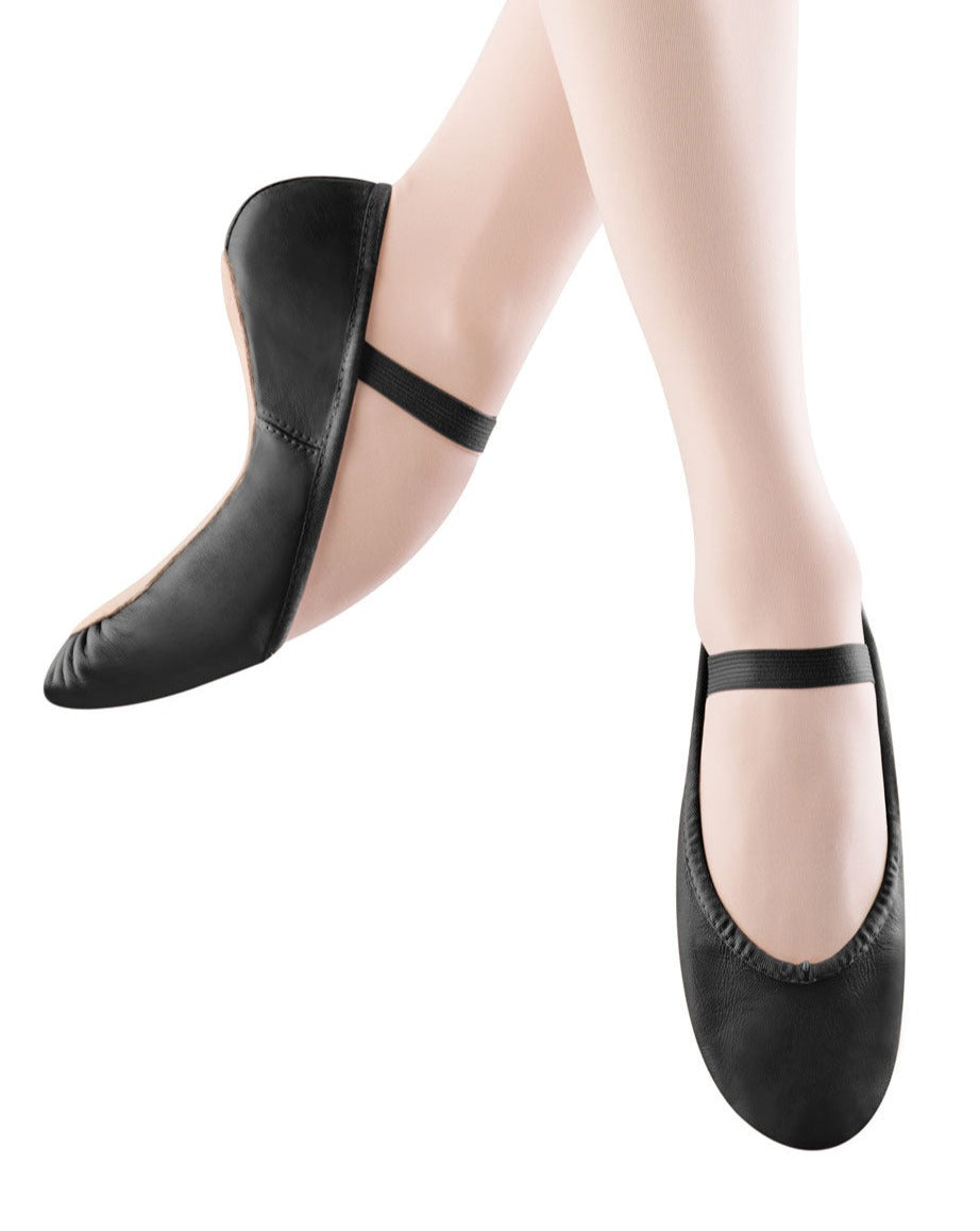 Children's Dansoft Leather Ballet Shoe in Black