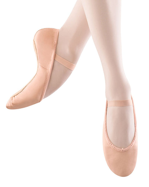 Ladies Dansoft Leather Ballet Shoe in Pink