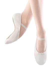  Ladies Dansoft Leather Ballet Shoe in White