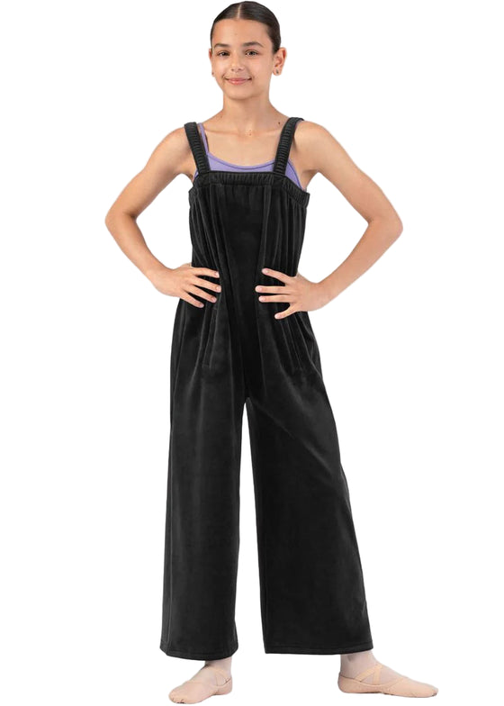 Girls Susan Velvet Jumpsuit