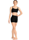 Ladies Mirella Celeste Cross Back Printed Crop Top