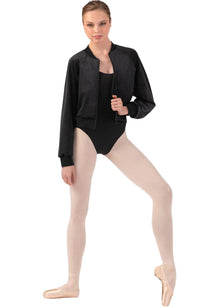  Ladies Amanda Velvet Bomber Jacket