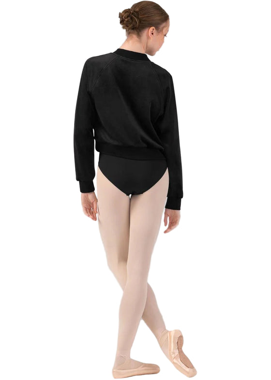 Ladies Amanda Velvet Bomber Jacket