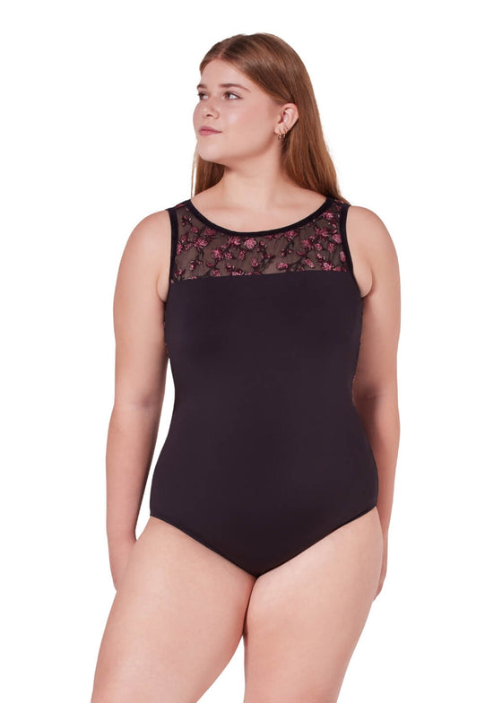 Ornate Romance Allure Mesh Back Leotard