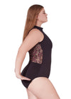 Ornate Romance Embellish High Neck Leotard