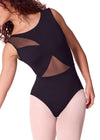 Soft Elegance Asymmetrical Boat Neck Leotard