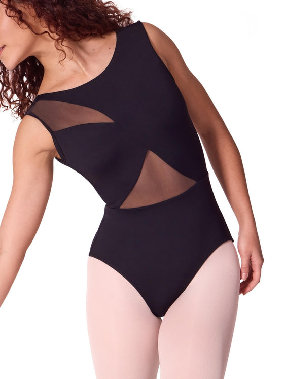 Soft Elegance Asymmetrical Boat Neck Leotard