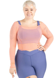  Sunset Nostalgia Dusk Longsleeve Mesh Top