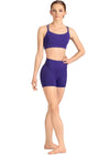 Ladies Mirella Celeste Cross Back Printed Crop Top