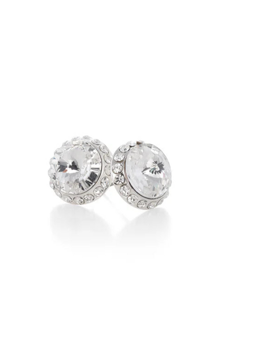 Crystal Celestial Button Earrings