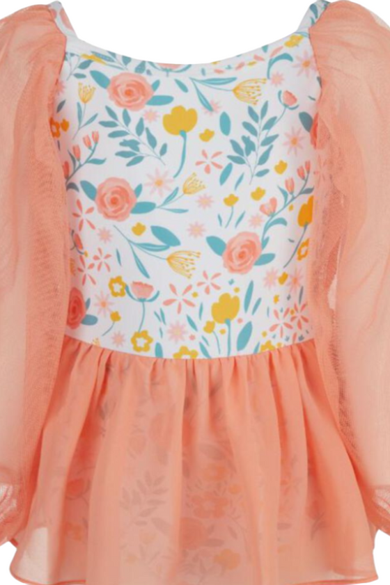 Kiley Floral Skirted Leotard