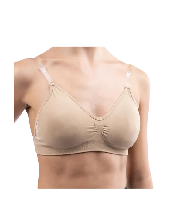 Clear Strap Padded Bra