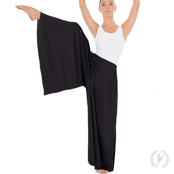 thumbnail image 2 of EUROTARD Women's Palazzo Pants - Elastic Waist Flow Dance Pants (Multiple Colors & Sizes) 2 of 13