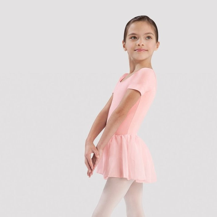 Cotton Short Sleeve Skirted Leotard